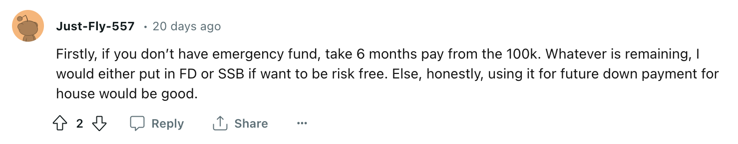 invest-100k-reddit-advice-emergency-fund