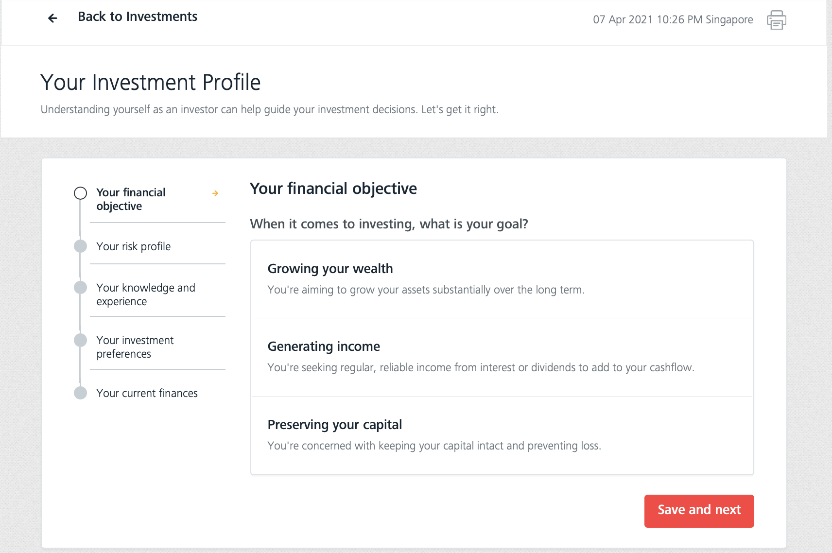 DBS NAV Planner - digital advisory