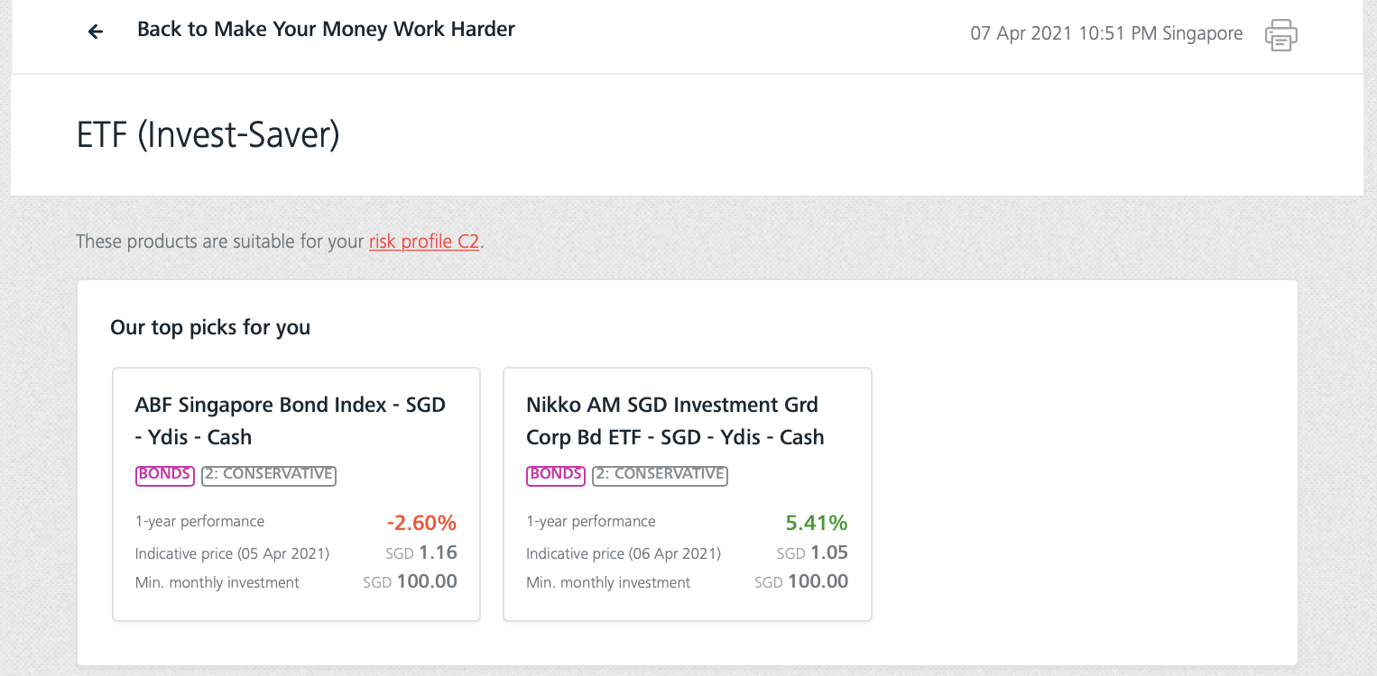 DBS NAV Planner - digital advisory