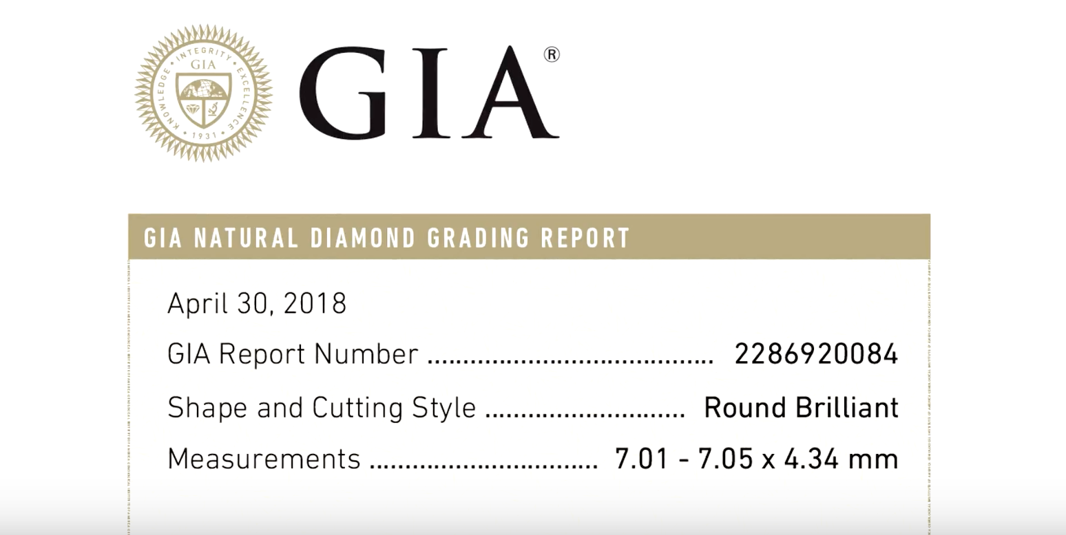 GIA Diamond Cert 1