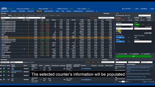 Phillip Securities POEMS brokerage lets you trade stocks, shares, ETFs, mutual funds, forex, CFDs and more
