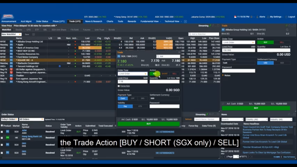 Phillip Securities POEMS brokerage lets you trade stocks, shares, ETFs, mutual funds, forex, CFDs and more