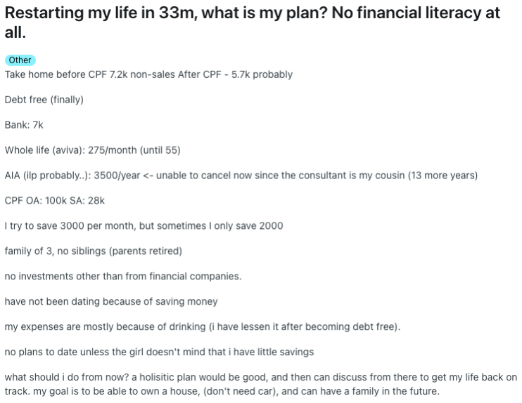 Financial literacy Reddit