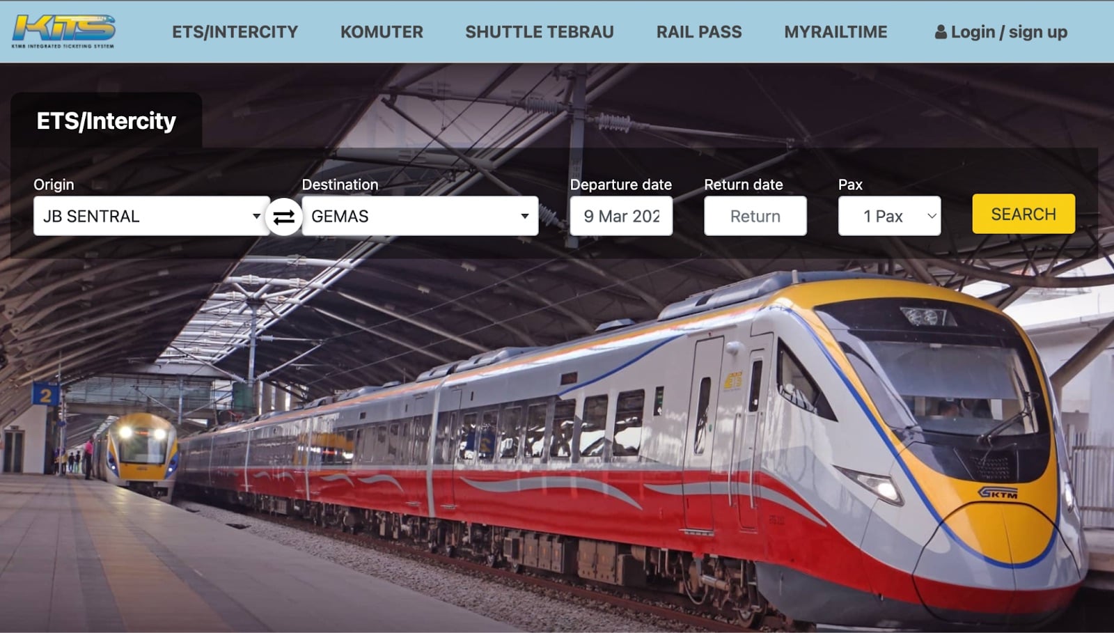 Image of KTS website