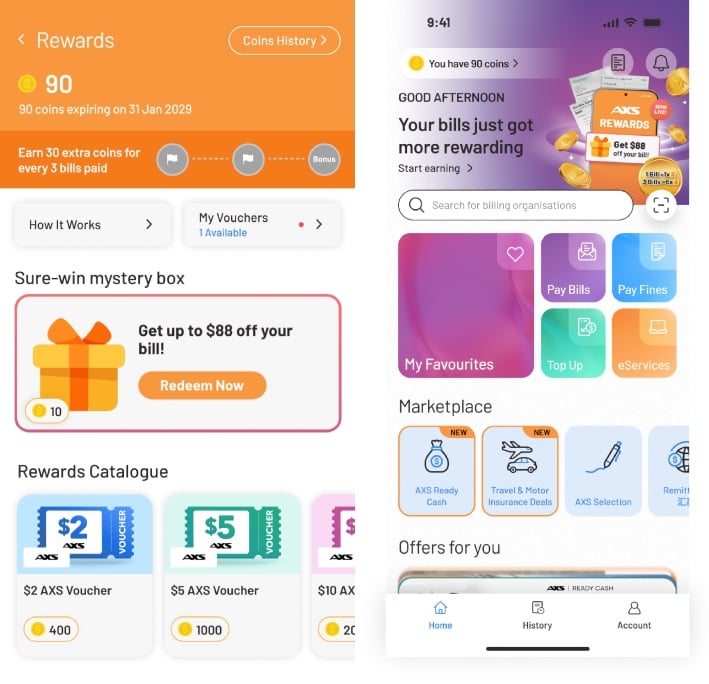 axs in app rewards