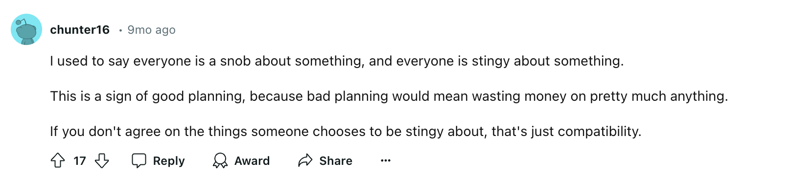stingy or just incompatible financial red flag