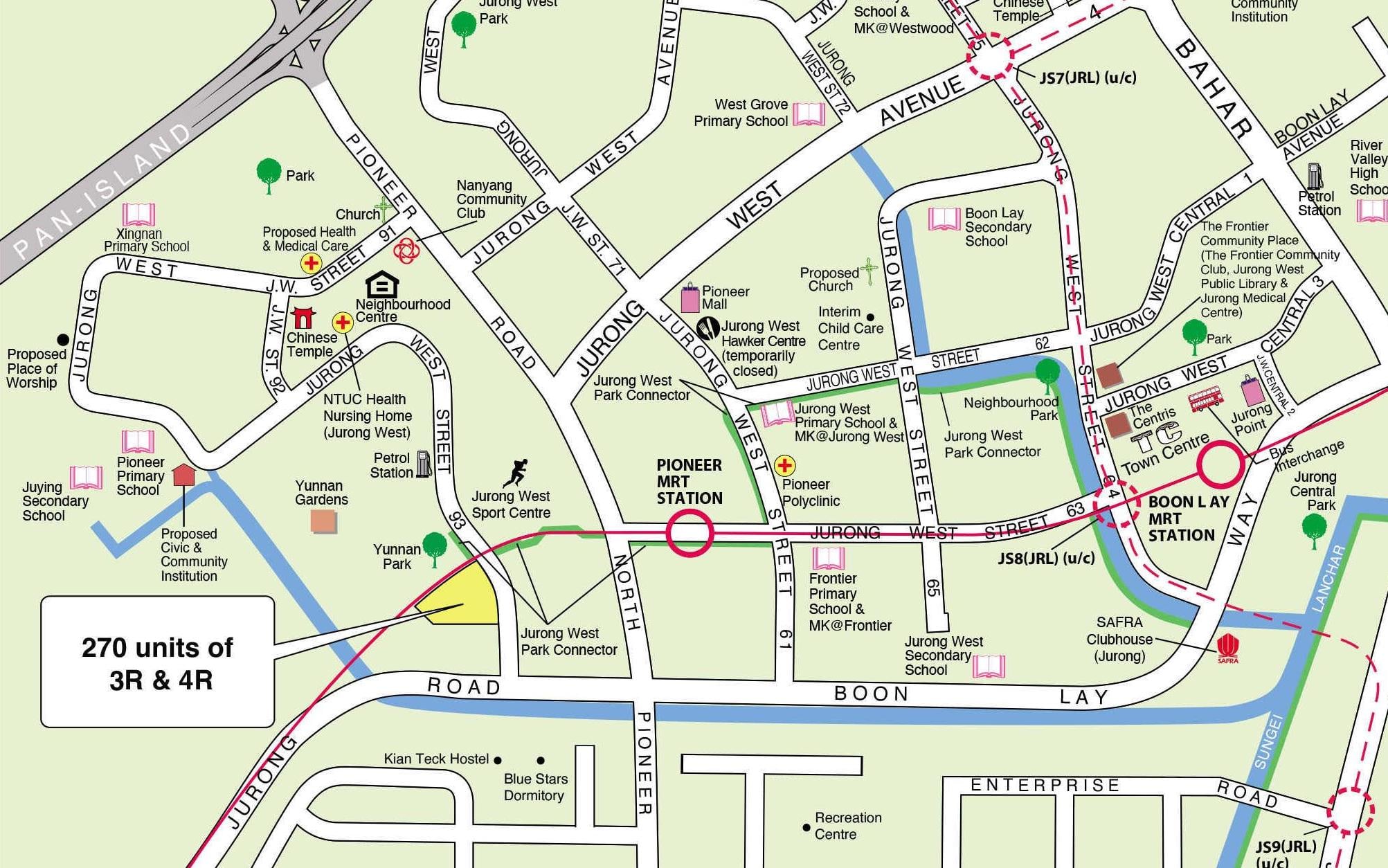 Feb 2023 BTO Jurong West map