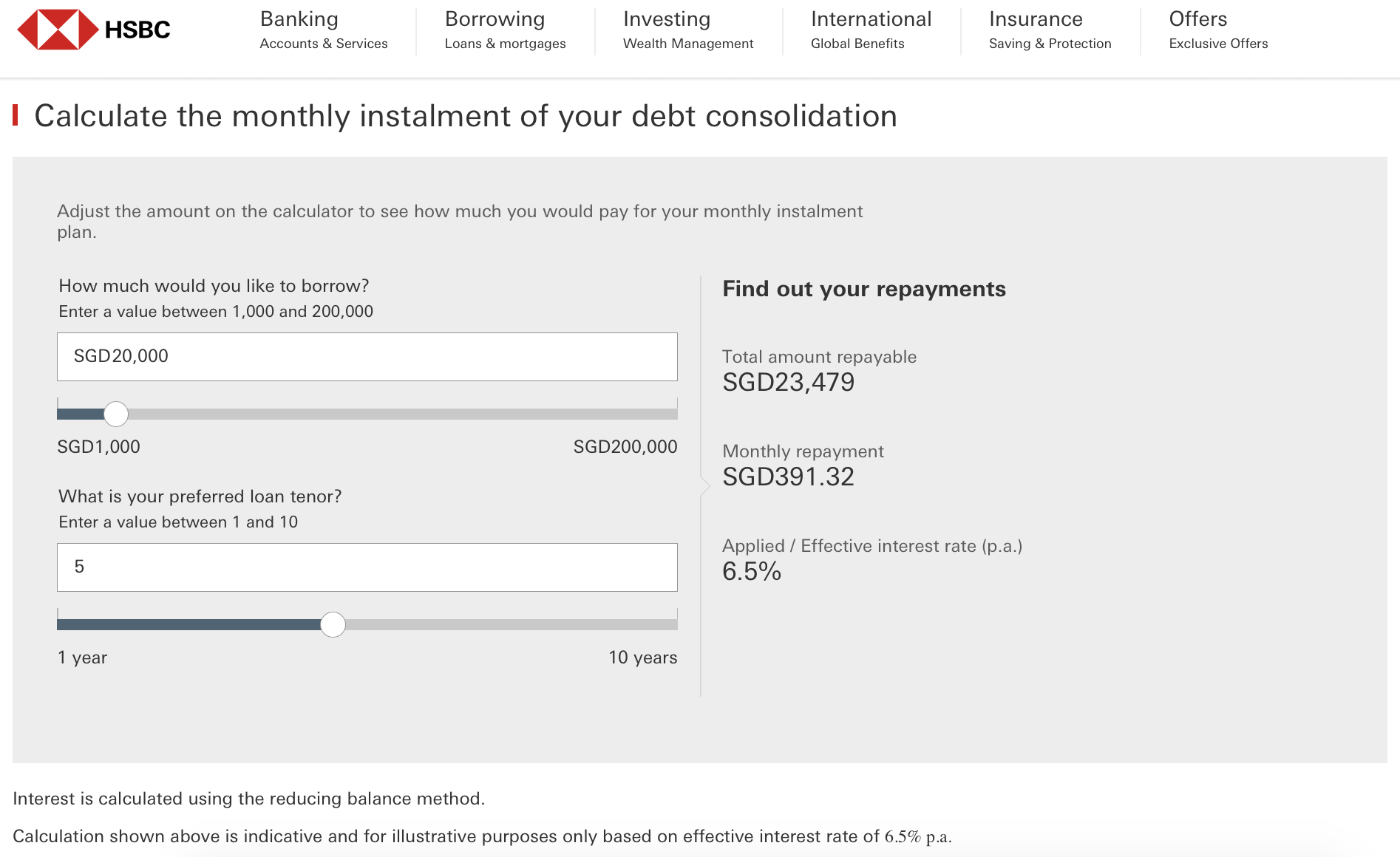 HSBC debt consolidation plan