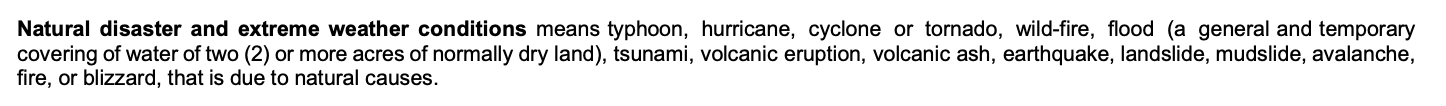 aig-travel-insurance-natural-disaster-definition