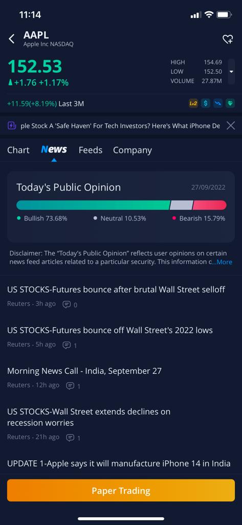 Webull app features