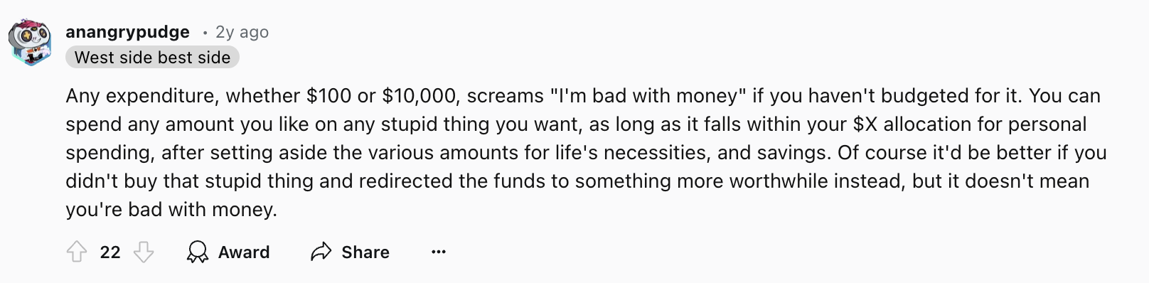 budgeting red flag