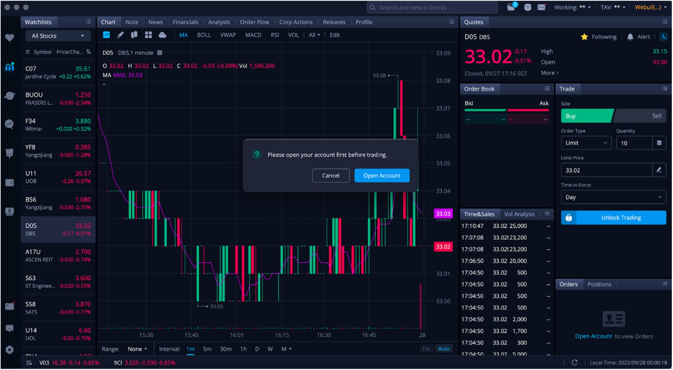 Webull desktop app