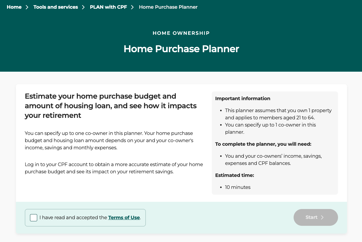 cpf home purchase planner
