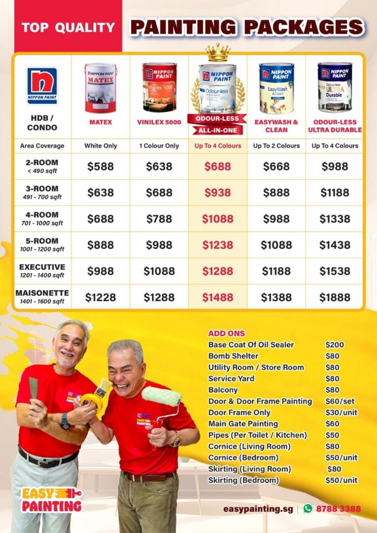 easy painting price packages