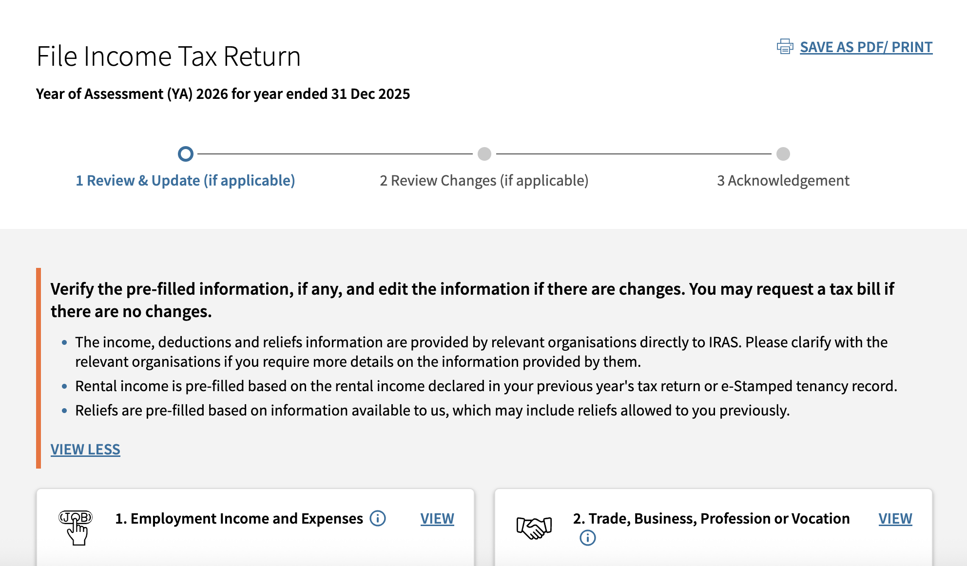 file income tax return page