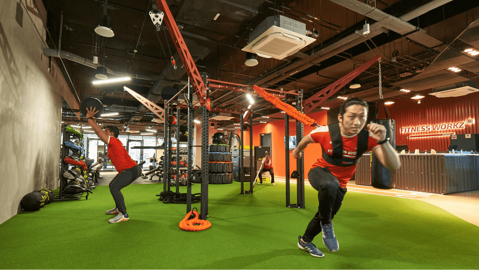 people exercising with exercise bands
