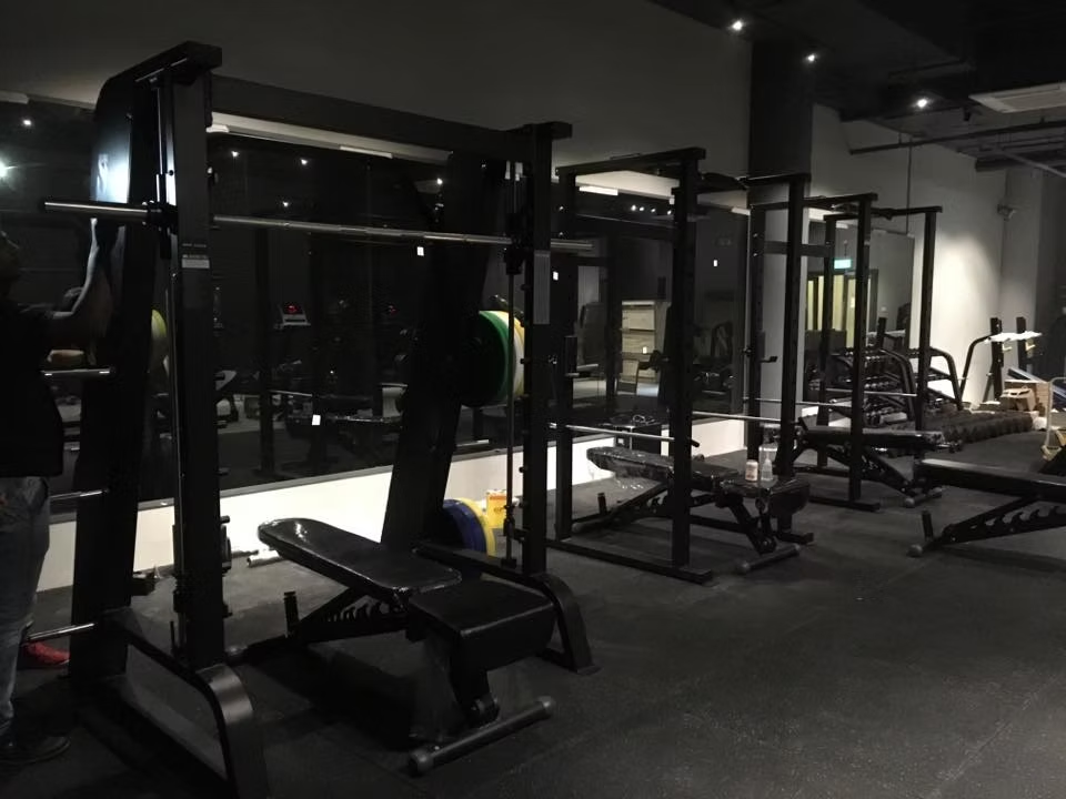 squat racks at Dennis gym