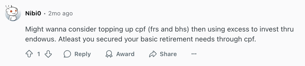 invest after uob one cpf