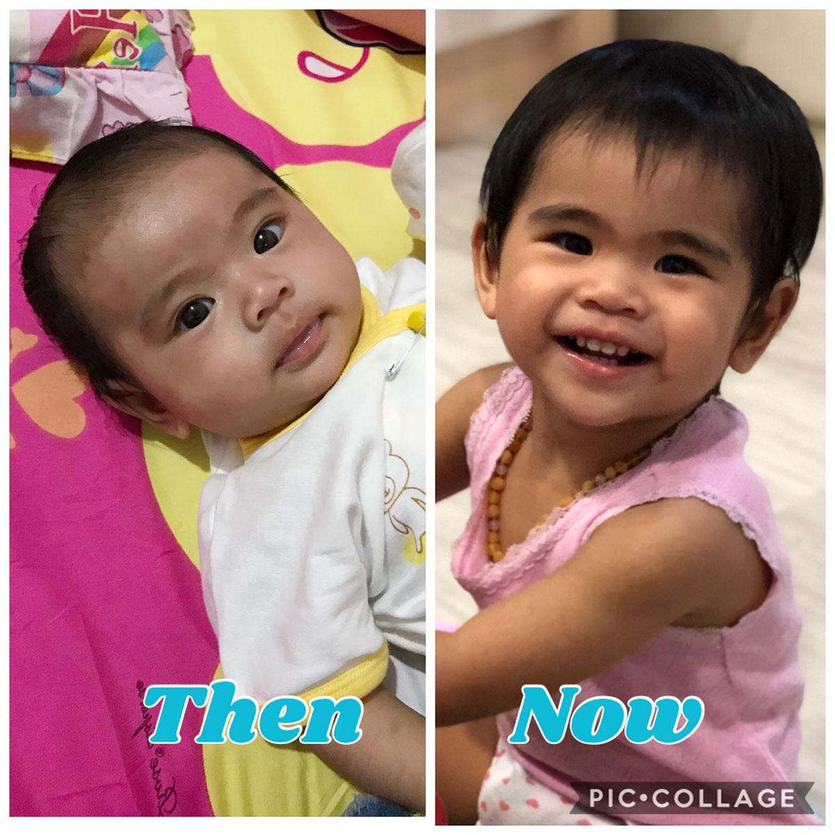 kaitlyn as a baby and now