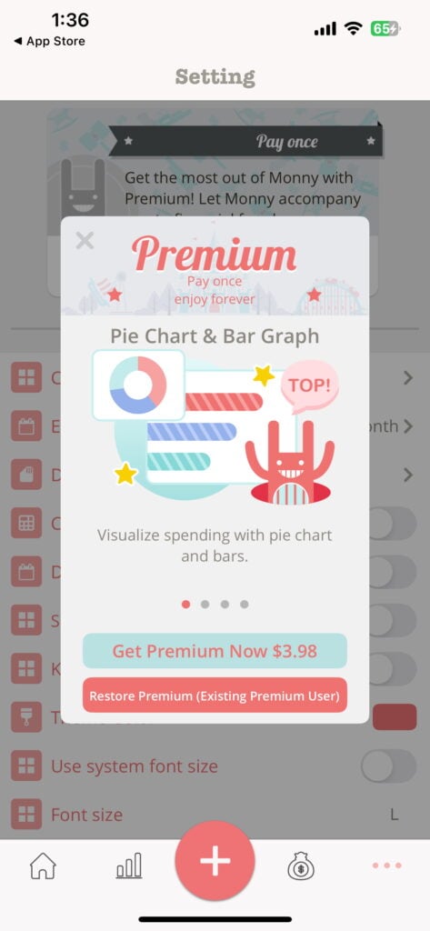 monny app paid version cost