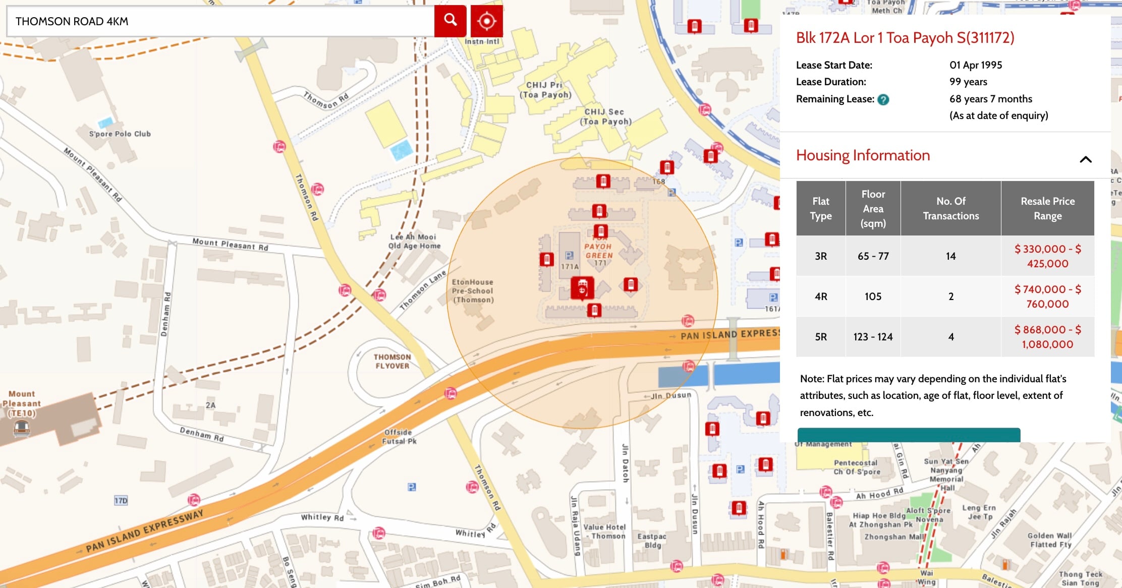 toa payoh mount pleasant resale flat prices